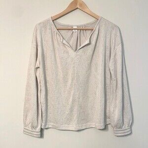 Old Navy Long Sleeve Trim Cuff Neutral Sweater XS